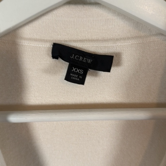 J. Crew White Knit Single Button Blazer Wool Blend Size XXS - Picture 3 of 7